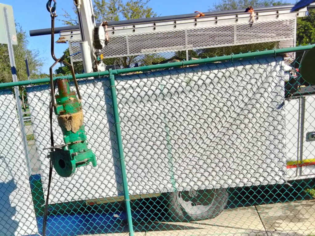 Lift station inspection and maintenance service equipment in South Florida